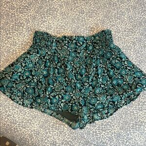 Free People Floral Teal Women's Shorts